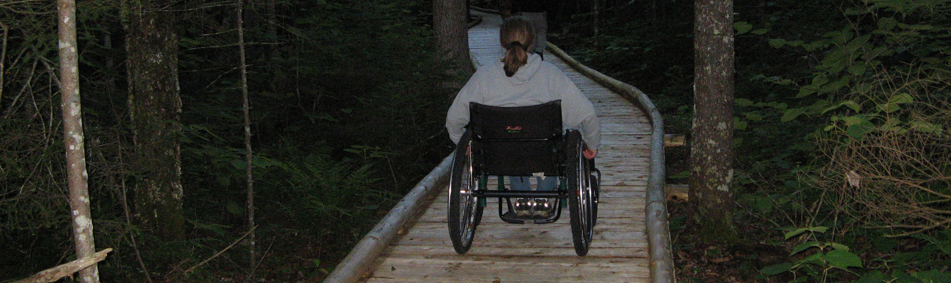 wheeling on boardwalk